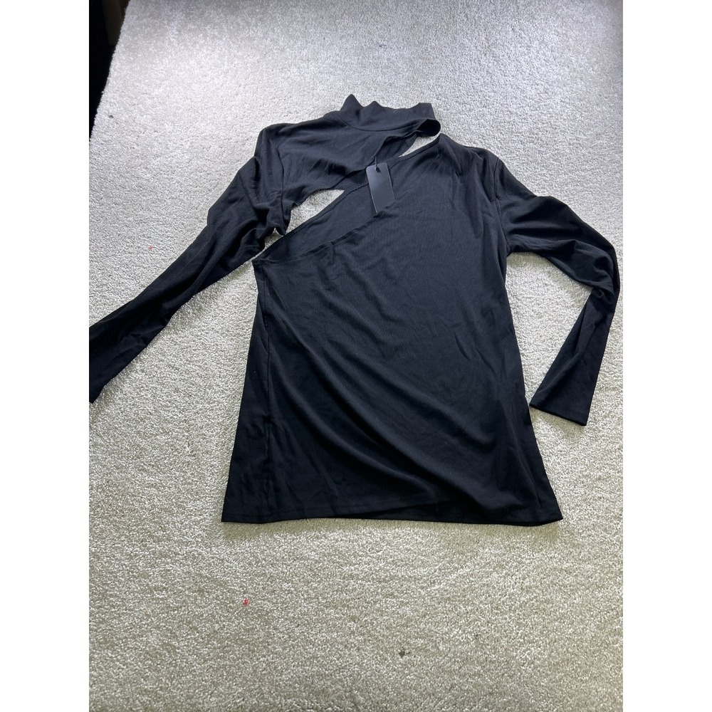 INCERUN Women's Black‎ XL Cutout Long Sleeve Dress Polyester Viscose